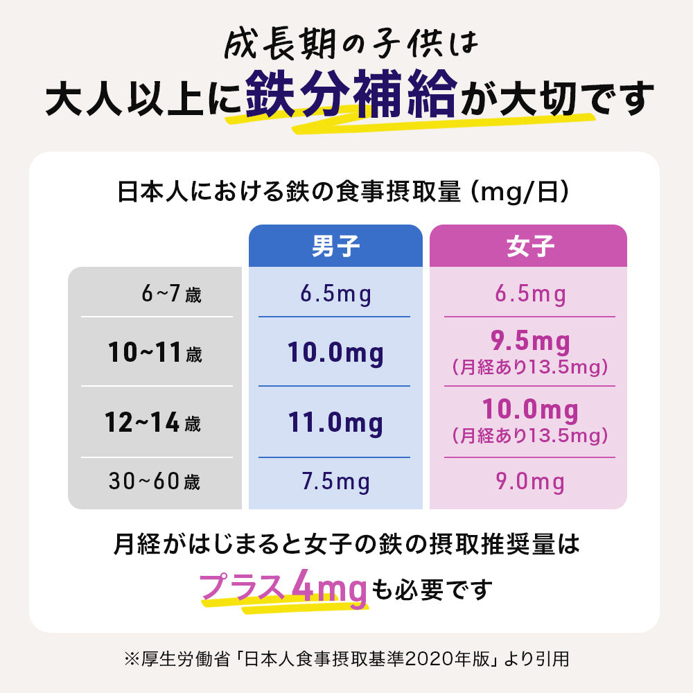 親子で飲める 鉄 10mg/日 20カプセル